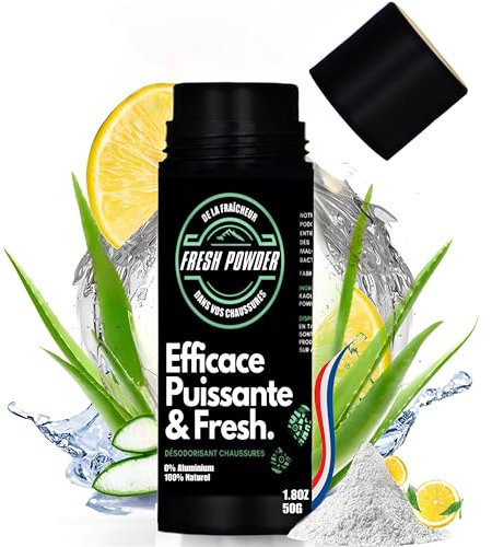 SCHUHDEODORANT - Elimina l'odore dei piedi - profumo di limone - Polvere deodorante completamente naturale - Fresh Powder