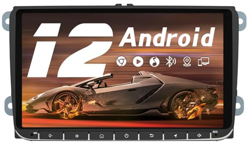 AWESAFE Radio für VW Golf Seat Skoda 9 Zoll Android 12 Autoradio mit Navi CarPlay WiFi Bluetooth Lenkradsteuerung