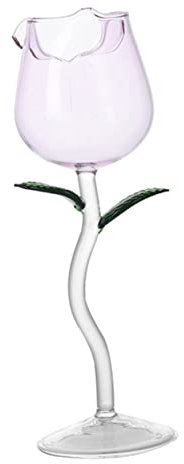 Cabilock Verre à Vin Rosé Verres De Vin Mousseux Minces Coupe De En Gobelet à En s à Mojito à à Longue Tige rie à Pied Un Cocktail Rose