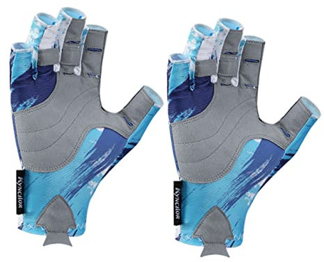 1 Paar Angelhandschuhe Damen Fäustlinge Skihandschuh Damen Glives Warme Fäustlinge for Herren Fingerlose Fäustlinge Segelhandschuhe Damen Atmungsaktive Fahrradhandschuhe Polyester Blue Apparel Miss Bi