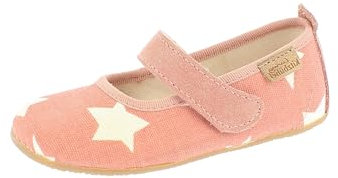 Living Kitzbühel Baumwoll Ballerina Mädchen - Weiche Hausschuhe aus Baumwolle - Atmungsaktiv & rutschfest - Handgefertigt in Europa Dark Rose Cloud, 38
