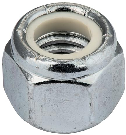 3/8-16 (100 Pack) Nylock Hex Nuts, Grade 2, Nylon Insert Locknut by Makers Bolt