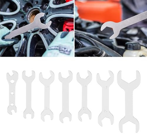 YiGia Double Open End spanners Set 1.5mm Thin Spanner Set Small Flat Wrench Set for Bike, Narrow Space Repair