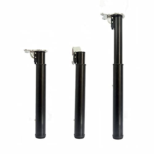 Teleskop-Tischbein, höhenverstellbar, Metallbein für Wohnmobil, Camper, Autozubehör, verdickter Stahl, 1 Stück, 50 x 130 cm, Tischstütze, 110 cm, Schwarz