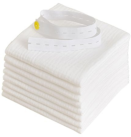 ROYJJ 8Pcs Baby Diapers Cotton Gauze Nappy Changing for Newborn Infant 43x45cm Washable Reusable Double Layer Soft Baby Towels All-cotton double-layer washable new woven cloth urine cloth