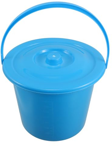 TEHAUX Cubo Urinario Portátil de Plástico de 3000 Ml con Asa, Tapa Antidesbordamiento y Graduación, Orinal para Adultos con Movilidad Reducida, Suministros Médicos para Hospital y Uso