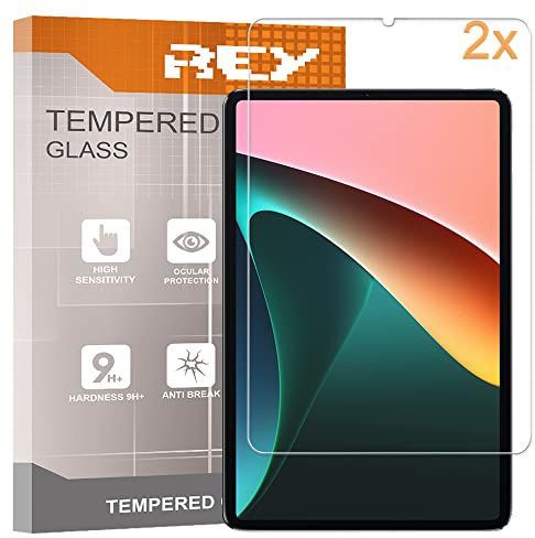 REY Pack 2X Pellicola salvaschermo per XIAOMI Pad 5 11 - Pad 5 PRO 11, Vetro temperato, di qualità Premium