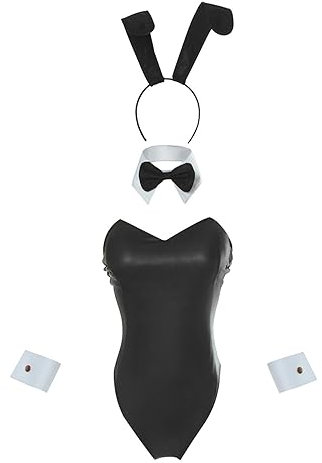 FCCAM Bunny Kostüm Frauen Girl Sakurajima Mai Cosplay Kostüm Anime Senpai Bunny Suit mit Ohren schwarz M