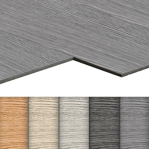 HENGMEI PVC-golvbeläggning självhäftande, träkorn brädor, vattentäta golvplattor, skärbara kakel, för sovrum, kök, vardagsrum, 18 stycken, 2,51 m², modell E