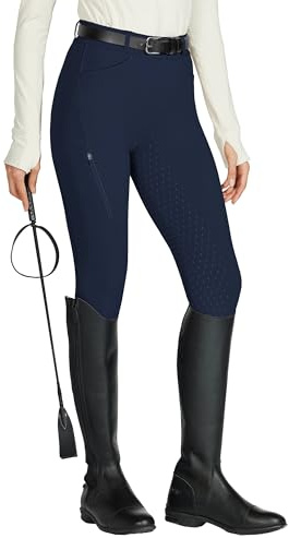 Willit Women's Horse Riding Leggings Equestrian Breeches Navy Blue XL