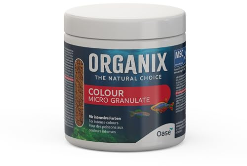 OASE ORGANIX Micro Colour Granulate 250 ml, rot- Fischfutter in Granulatform, Aquarienfutter für kleinere Fischarten, Stärkung der Farbenpracht