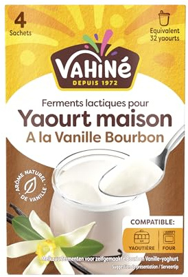 VAHINÉ FERMENTS LACTIQUES POUR YAOURT MAISON À LA VANILLE BOURBON (4 X 5G)