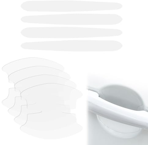 Aeipou Universal Fit Clear Car Door Handle Protector Film Set， Anti Scratch Adhesive Cover for Recessed Grips Auto Door Cup Protector Shield Against Paint Damage PVC Material Set of 8 Pieces