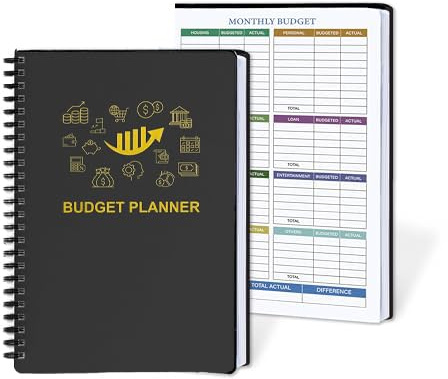 Budget Planner, Undated Monthly Finance Organizer, Expense Tracker Notebook with Monthly Goals, Checklist, Analysis Graph, A5 Size