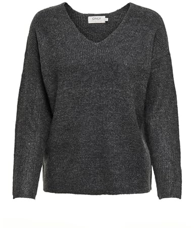 ONLY Jersey de Punto para Mujer ONLCAMILLA, Gris Oscuro, L