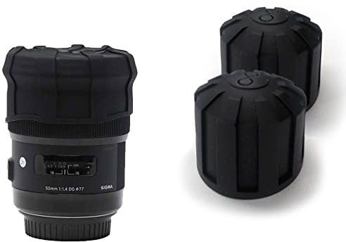 Digislider 2022 NEW DOME Silicone Universal Lens Cap - Fits over 99% of lenses, Scratch Proof, Waterproof, Dustproof, Shock-absorbent, Lens Cover for 60-110mm Lenses (Pack of 2)