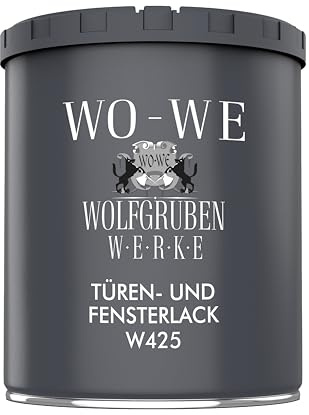 WO-WE Türen und Fensterlack 3in1 Türenlack Klarlack Holzfenster Farbe Metall Farblos - 750ml