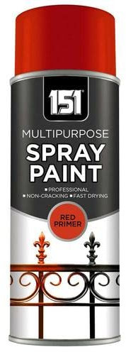 AlezyB - 1 x Red Primer Multi-Purpose Spray Paint 400ml Excellent Coverage, Quick & Fast Drying for interior & exterior Multipurpose Spray for Metal | Plastic | Wood | Glass.