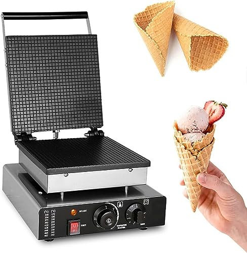 TVSKWMRQ Máquina para Hacer Conos de Helado Máquina para Hacer Conos de gofres eléctrica Máquina de Conos de gofres para Helados de Acero Inoxidable Molde Antiadherente para casa Molde p