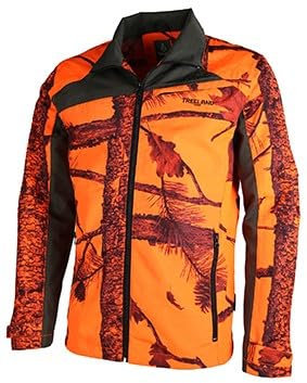 Treeland T621NK - Veste de chasse anti-ronce Maquisard Kids JKT orange camouflage (FR/ES, Âge, 14 ans, Taille normale, orange)