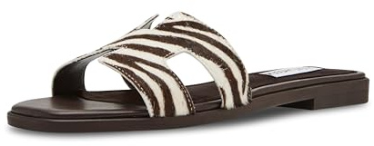 Steve Madden Women's Hadyn-l Sandal, Zebra, 5 UK