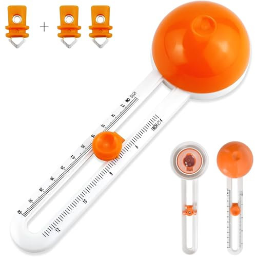 Kreisschneider Papier Mit 2 Ersatzklingen,Papierschneidemaschine A4,Kreisschneider für Papier,Verstellbar,Kreisschneider für Papier,Circle Cutter Paper,Circle Paper Trimmer Für Kunst Und Diy-Handwerk