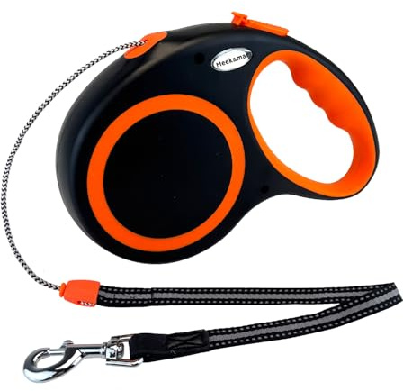 Retractable Dog Leash Automatic Telescopic Tractor Dog Tape, 30 FT Dog Walking Leash for Medium Large Dogs up to 77 lbs with Non-Slip Handle,Night Reflection,Heavy Duty No Tangle