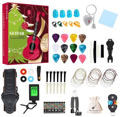 Jul Nedräkningskalender 24 Dagars Gitarr Tillbehör Adventskalender