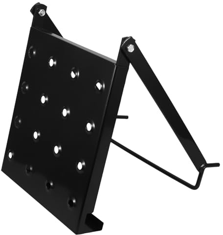 Lurrose Plateforme D’Échelle Pliante en Fer Robuste Antidérapante Petite Taille 38X28 CM Plateforme Télescopique Portable pour Travaux Domestiques Peinture et Entretien Sécurisé