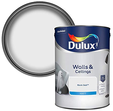 Dulux 5293111 Walls & Ceilings Matt Emulsion Paint, Rock Salt, 5 Litre