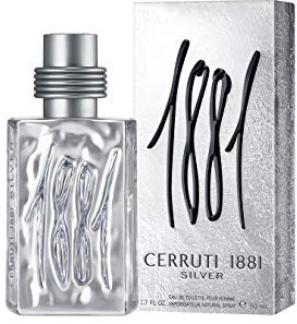 Cerruti 1881 Silver Eau De Toilette Spray For Men, 50ml