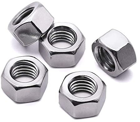TERF® M8 Hex Hexagon Nut M8 (8mm) Stainless Steel A4 (316) Marine Grade Hex Hexagon Full Nuts - Pack of 20