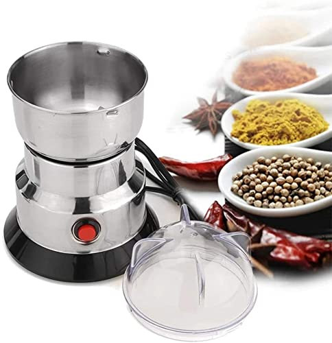 MNSSRN Grinder per caffetteria, smerigliatrice in Acciaio Inossidabile, smerigliatrice per Grana elettrica per caffè, smerigliatrice a Secco Lama in Acciaio Inox, macinino da Dado per la casa
