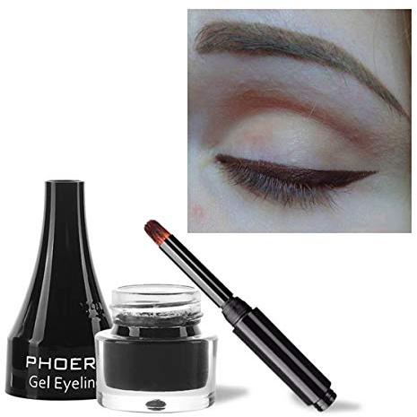 PHOERA GEL EYELINER LONG LASTING WATERPROOF SMUDGE PROOF 24H MAKEUP 10 SHADE UK (203 BROWN)