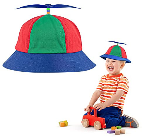 LYTIVAGEN Kinder Propeller Mütze Bunte Helikopter Mütze Baseball Cap mit Propeller Kinder Hubschrauber Mütze Lustige Propeller Cap Hubschrauber Kappe Helikopter Kappe Hut für Fasching Karneval