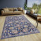 Hanse Home Caracci Teppich Orientalisch – Orient Läufer klassisch dicht gewebt mit Ornamenten und Blumenmotiven Weicher Kurzflor für Schlafzimmer, Esszimmer, Wohnzimmer, Flur, Küche – Blau, 200x280cm