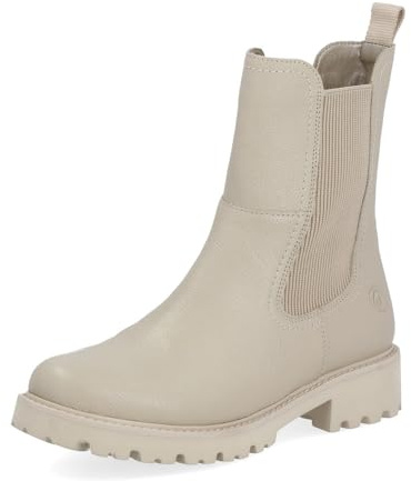Remonte Femme Bottines D8694, Dame Bottines Chelsea,Semelle intérieure Amovible,Bottes de Glisse,Demi-Bottes,Bottines,Plat,Beige,43 EU / 9 UK
