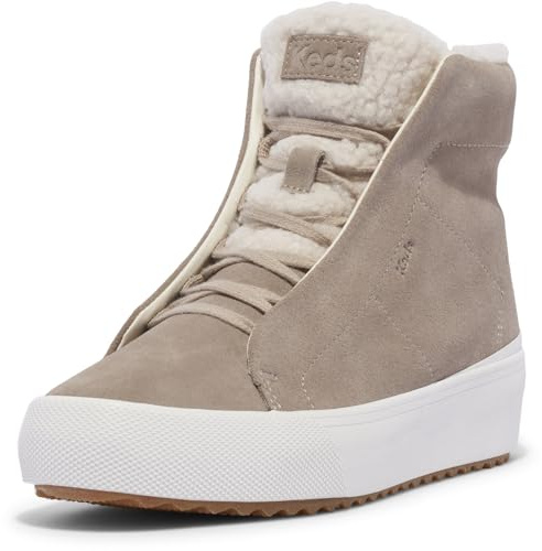 Keds Women's Remi Mid Bootie, Oatmeal Suede, 7.5 Medium