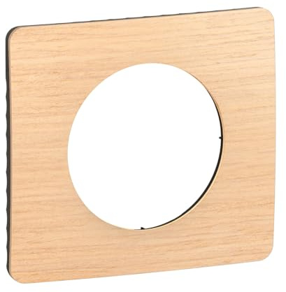 LEGRAND - Plaque Céliane - Plaque de Finition pour Prises et Interrupteurs Céliane - 1 poste - Hêtre
