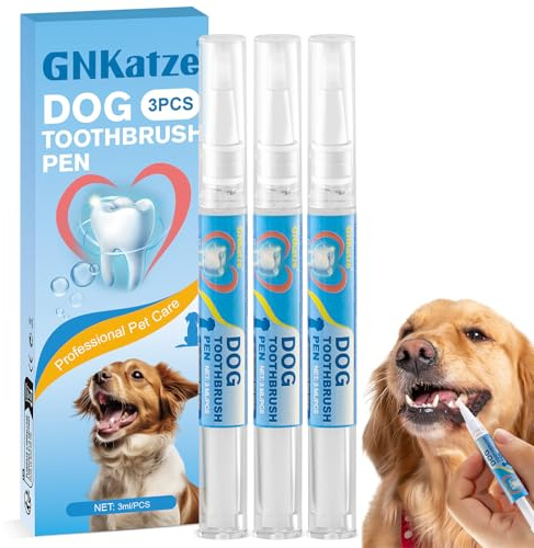 3 PCS Penna Spazzolino da Denti per Animali Domestici,Penna per la Pulizia dei Denti del Cane/Gatto per la Cura dei Denti,Strumento di Rimozione del Tartaro naturale per Animali Domestici