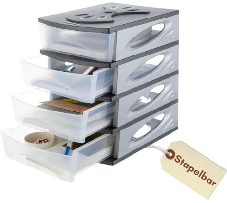 GarPet Schubladenbox A4 Ablagefächer Stapelbar Dokumentenablage Büro Organizer Ablagebox A4 Sortiersystem Briefablage Organizer Schreibtisch