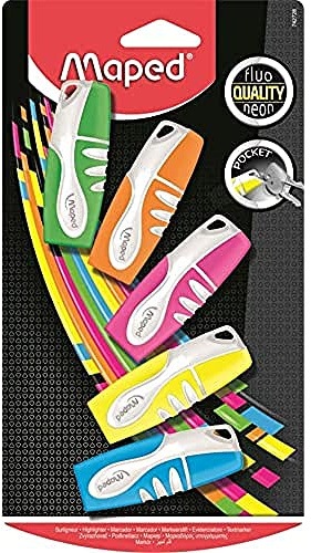 Maped Fluo'Peps Pocket 742728 Blister de 5 Surligneurs