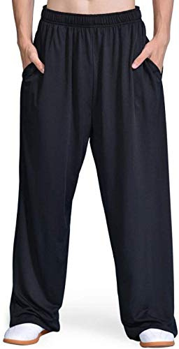 ZZ Tai Chi Pants Traditional Training Pants Kung Fu Pant Martial Arts Shaolin Classic Pant Men Women Pants,Black-S