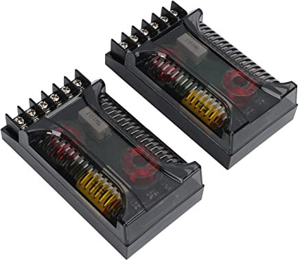 Akozon 2 PCS Crossover Audio per Auto a Doppio Canale con Protezione da Sovracorrente Progettato Universalmente