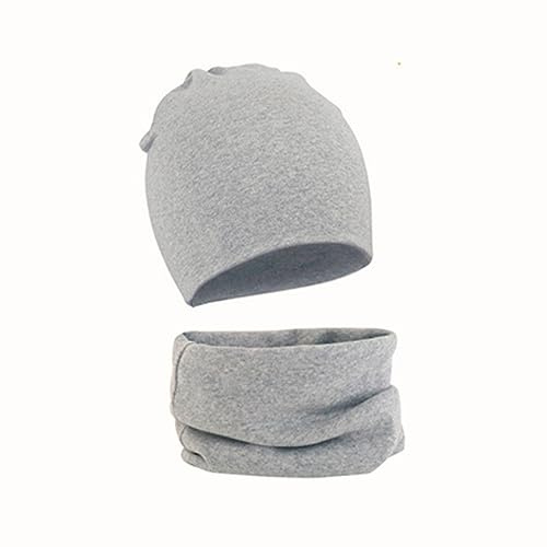 MAKFORT Loop per bambini con berretto beanie per bambini, sciarpe di cotone per bambini, sciarpe per neonati, sciarpa loop invernale per bambini e bambine, m