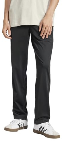 Adidas Mens 3-Stripes Tricot Regular Fit Open Hem Sportswear Track Pants, Black/Black, Large