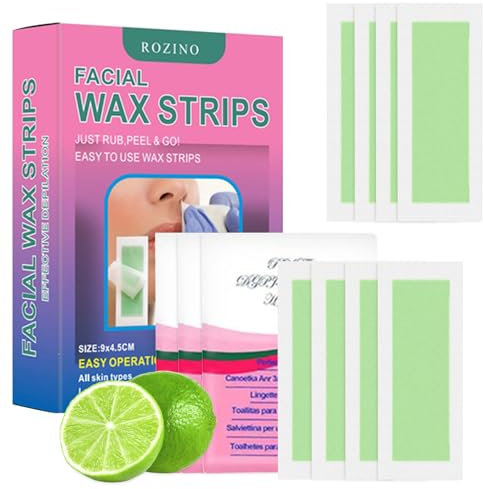 Kaltwachsstreifen, 30 PCS Wachsstreifen Gesicht, Hautschonende & Reißfeste Enthaarungsstreifen, Wachsstreifen Haarentfernung Set für Depilation auf Bein, Brust, Rücken, Intimbereich, Gesich