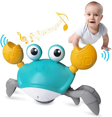 Crawling Crab Toys, Baby Sensory Toys for 6 - 12 Months Old Baby Boys, Birthday Gift for 12 3 Years Old Boys Girls, Crawling Crab Toys 3+ Years Old Montessori Toys for Babies and Kids