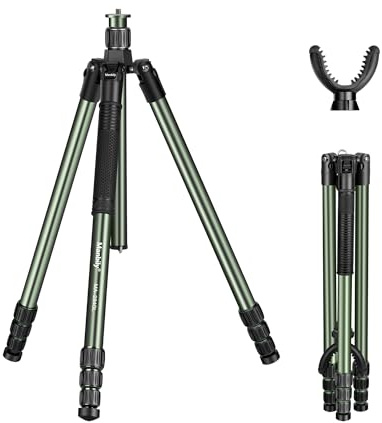 Manbily MA-284GL aluminiumstativ med 360° V U-formade huvudpinnar skytte, 185 cm max. belastning 10 kg, 3/8 tums skruv, för DSLR-kameror, klämmor, kulhuvuden