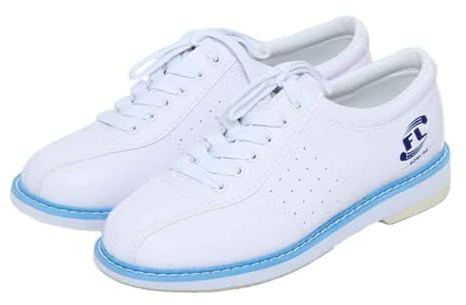 VEACAM Chaussures de boulingrin Flexibles pour Hommes Femmes Casual Bowls Trainers Mode Baskets de Bowling Confortables,Blanc,40 EU